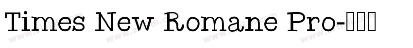 Times New Romane Pro字体转换